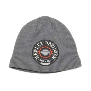 Harley-Davidson Toddler Beanie Hat Gray Orange Knit 2-4T  Embroidered